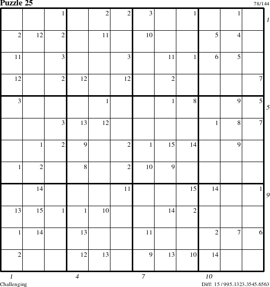 Step-by-Step Instructions for Puzzle 25 with all 15 steps marked