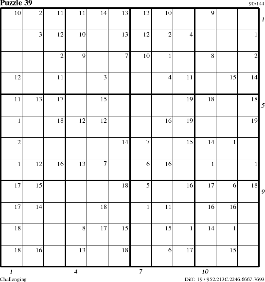 Step-by-Step Instructions for Puzzle 39 with all 19 steps marked