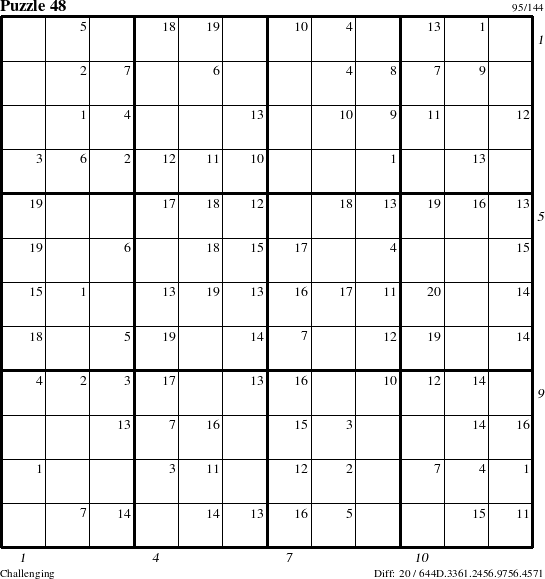 Step-by-Step Instructions for Puzzle 48 with all 20 steps marked