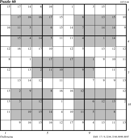 Step-by-Step Instructions for Puzzle 60 with all 17 steps marked