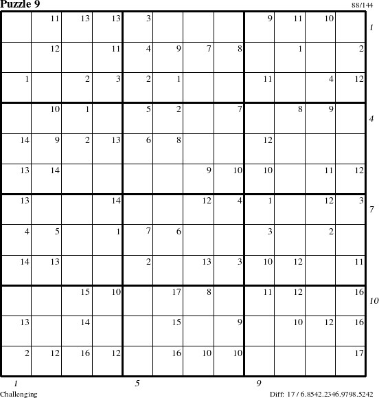 Step-by-Step Instructions for Puzzle 9 with all 17 steps marked