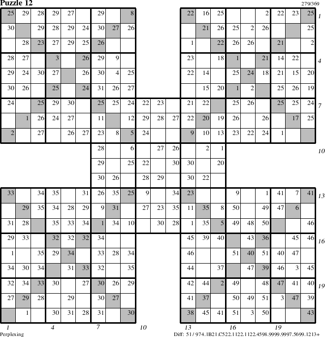 Step-by-Step Instructions for Puzzle 12 with all 51 steps marked