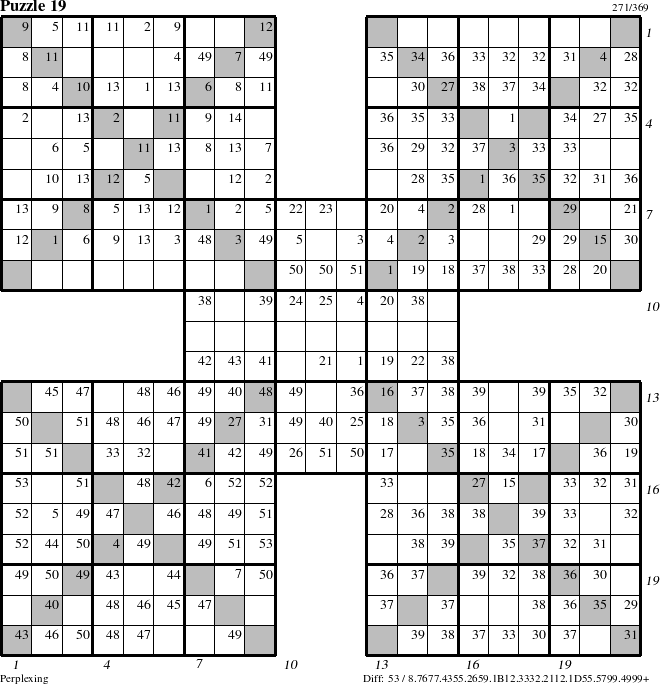 Step-by-Step Instructions for Puzzle 19 with all 53 steps marked