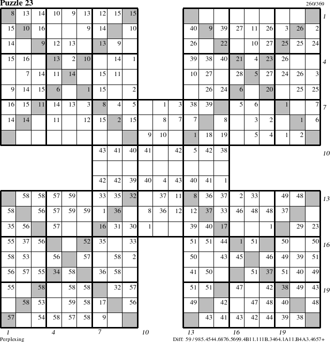 Step-by-Step Instructions for Puzzle 23 with all 59 steps marked