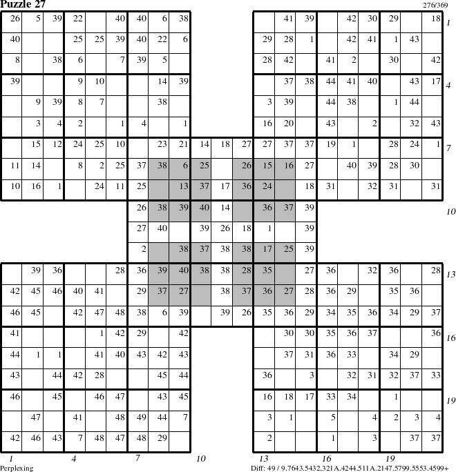 Step-by-Step Instructions for Puzzle 27 with all 49 steps marked