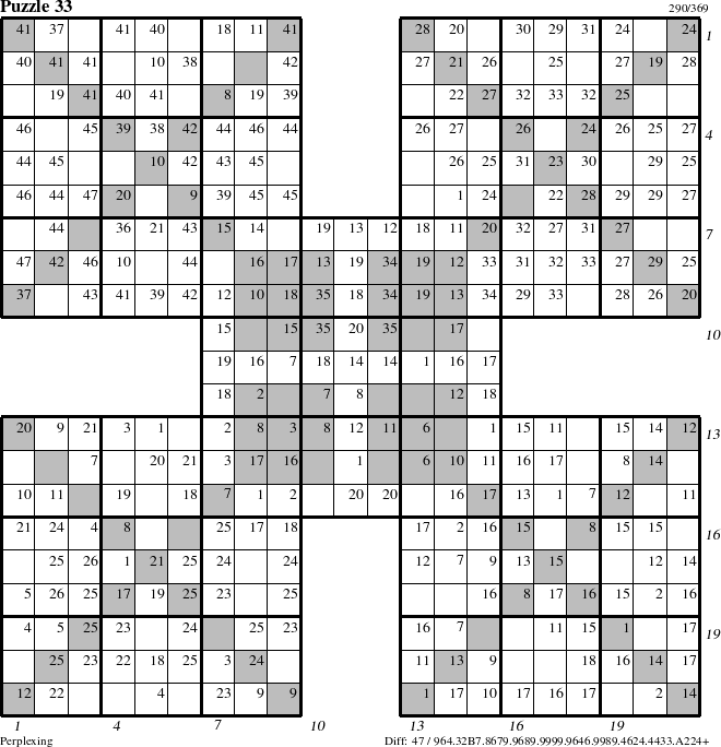 Step-by-Step Instructions for Puzzle 33 with all 47 steps marked