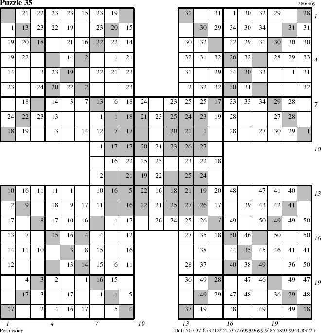 Step-by-Step Instructions for Puzzle 35 with all 50 steps marked