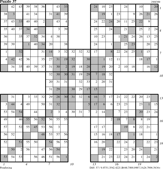 Step-by-Step Instructions for Puzzle 37 with all 57 steps marked