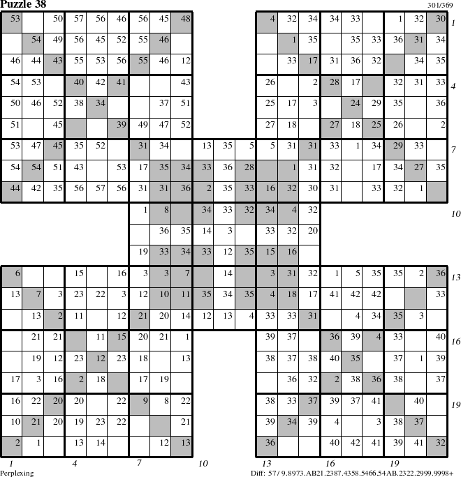 Step-by-Step Instructions for Puzzle 38 with all 57 steps marked