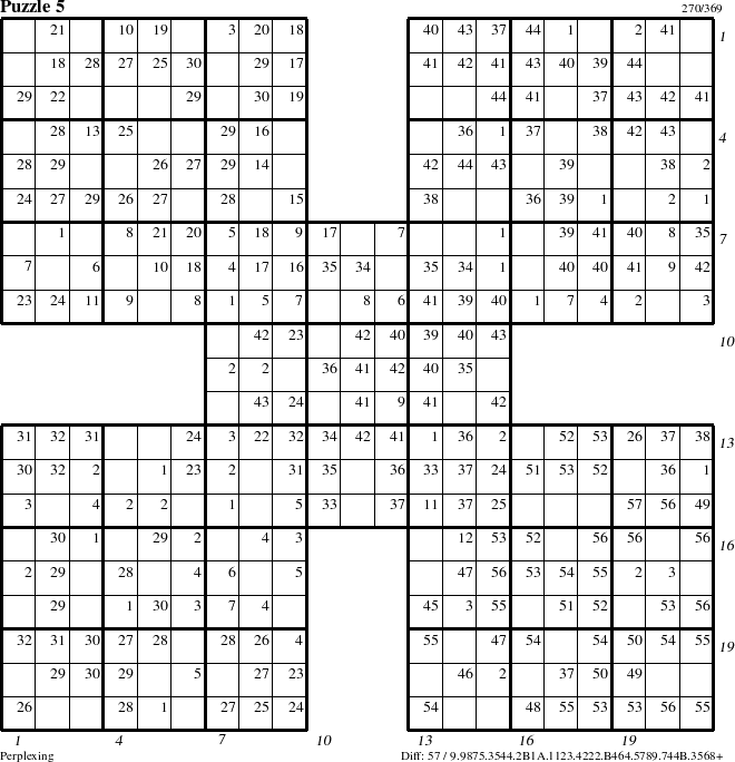 Step-by-Step Instructions for Puzzle 5 with all 57 steps marked