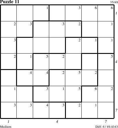 Step-by-Step Instructions for Puzzle 11 with all 6 steps marked