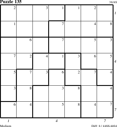 Step-by-Step Instructions for Puzzle 135 with all 8 steps marked