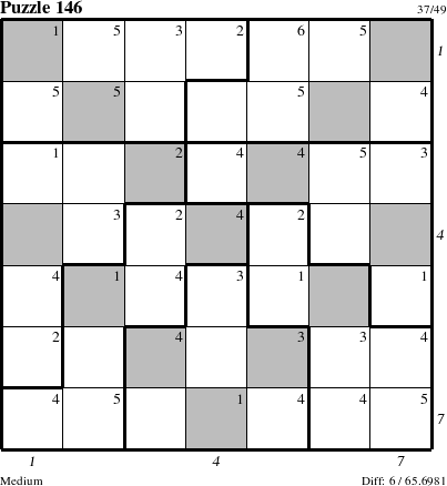 Step-by-Step Instructions for Puzzle 146 with all 6 steps marked