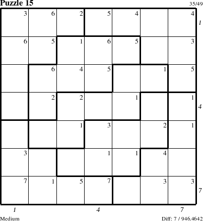 Step-by-Step Instructions for Puzzle 15 with all 7 steps marked