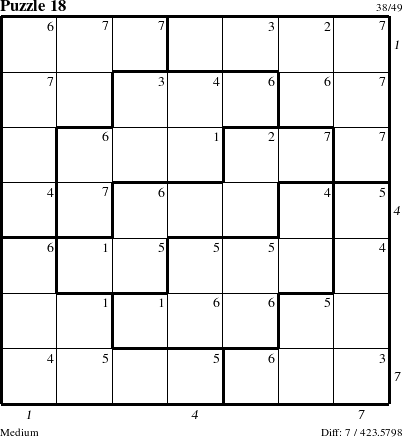 Step-by-Step Instructions for Puzzle 18 with all 7 steps marked