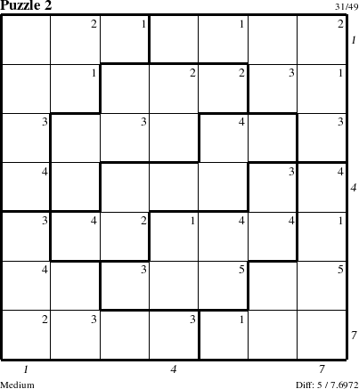 Step-by-Step Instructions for Puzzle 2 with all 5 steps marked