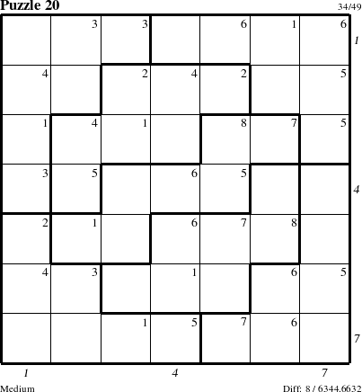 Step-by-Step Instructions for Puzzle 20 with all 8 steps marked