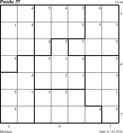 Step-by-Step Instructions for Puzzle 37 with all 6 steps marked