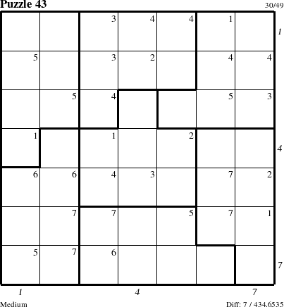 Step-by-Step Instructions for Puzzle 43 with all 7 steps marked