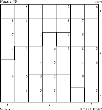 Step-by-Step Instructions for Puzzle 45 with all 8 steps marked