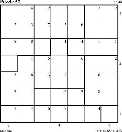 Step-by-Step Instructions for Puzzle 52 with all 8 steps marked