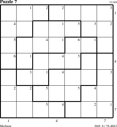 Step-by-Step Instructions for Puzzle 7 with all 6 steps marked