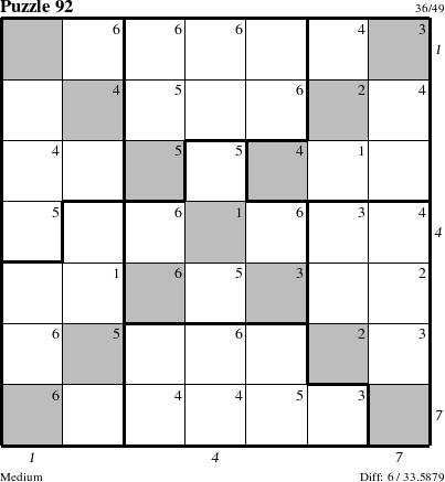 Step-by-Step Instructions for Puzzle 92 with all 6 steps marked