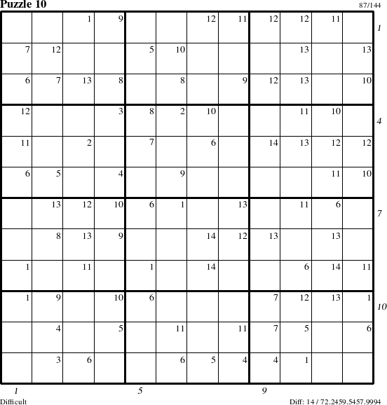 Step-by-Step Instructions for Puzzle 10 with all 14 steps marked