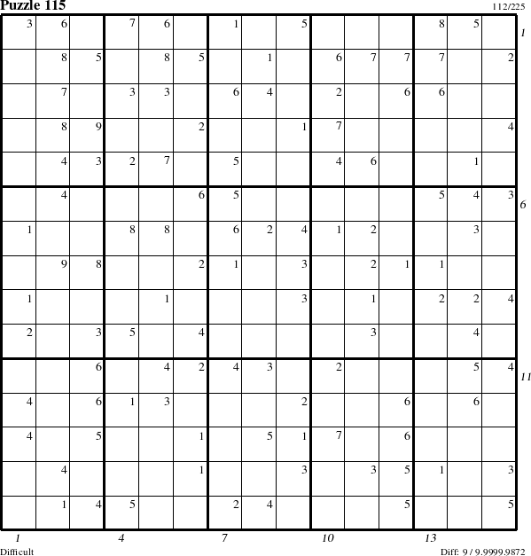 Step-by-Step Instructions for Puzzle 115 with all 9 steps marked