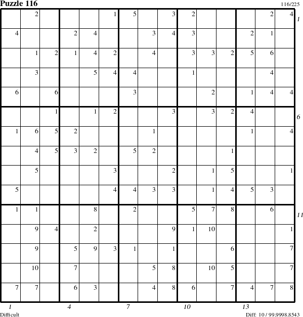 Step-by-Step Instructions for Puzzle 116 with all 10 steps marked