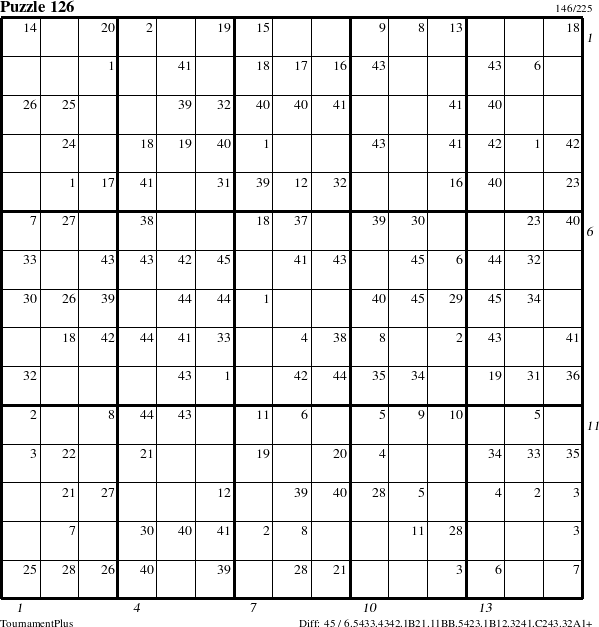 Step-by-Step Instructions for Puzzle 126 with all 45 steps marked