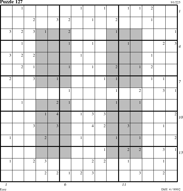 Step-by-Step Instructions for Puzzle 127 with all 4 steps marked