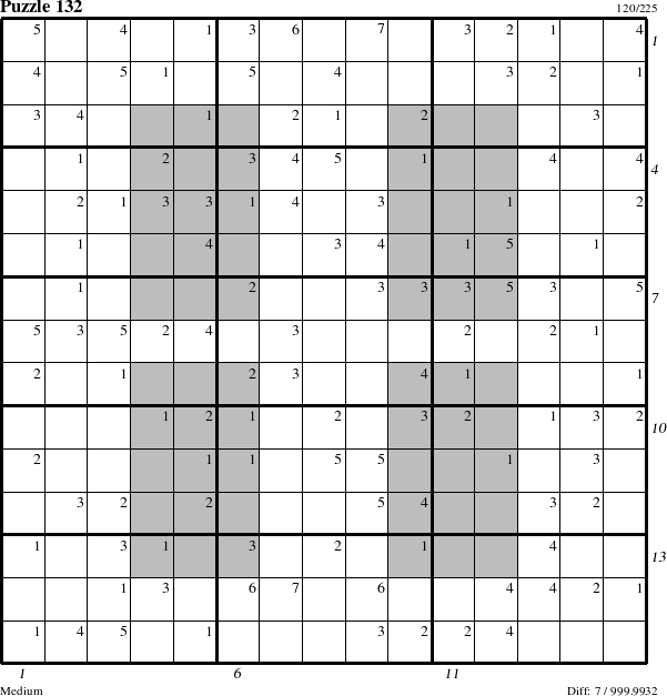 Step-by-Step Instructions for Puzzle 132 with all 7 steps marked