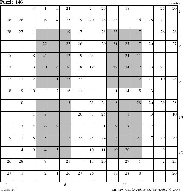 Step-by-Step Instructions for Puzzle 146 with all 29 steps marked