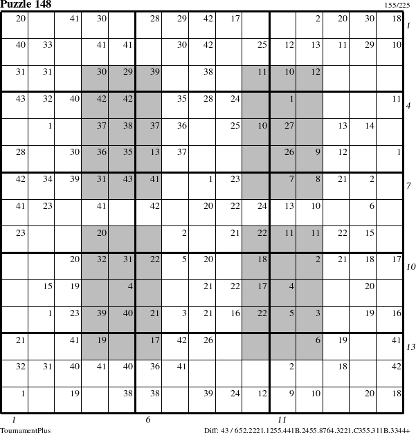 Step-by-Step Instructions for Puzzle 148 with all 43 steps marked