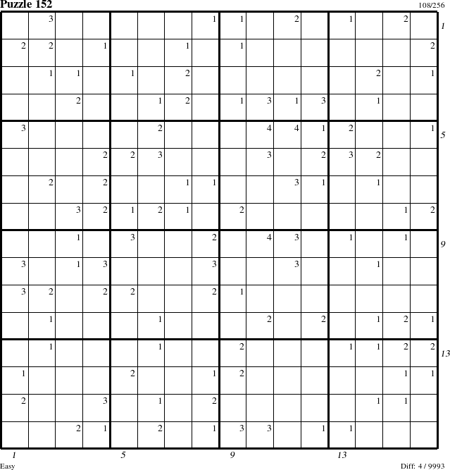 Step-by-Step Instructions for Puzzle 152 with all 4 steps marked