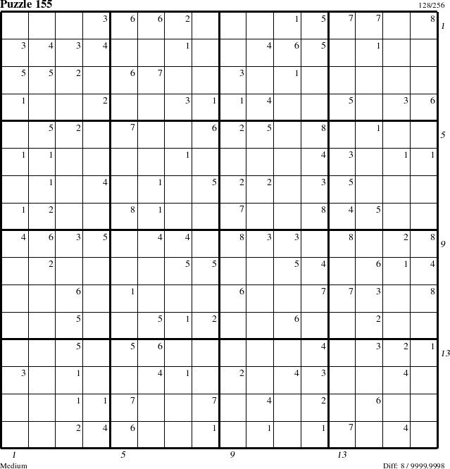 Step-by-Step Instructions for Puzzle 155 with all 8 steps marked