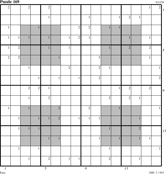 Step-by-Step Instructions for Puzzle 169 with all 3 steps marked