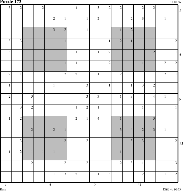 Step-by-Step Instructions for Puzzle 172 with all 4 steps marked