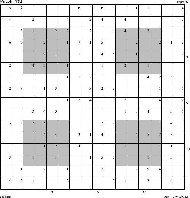 Step-by-Step Instructions for Puzzle 174 with all 7 steps marked