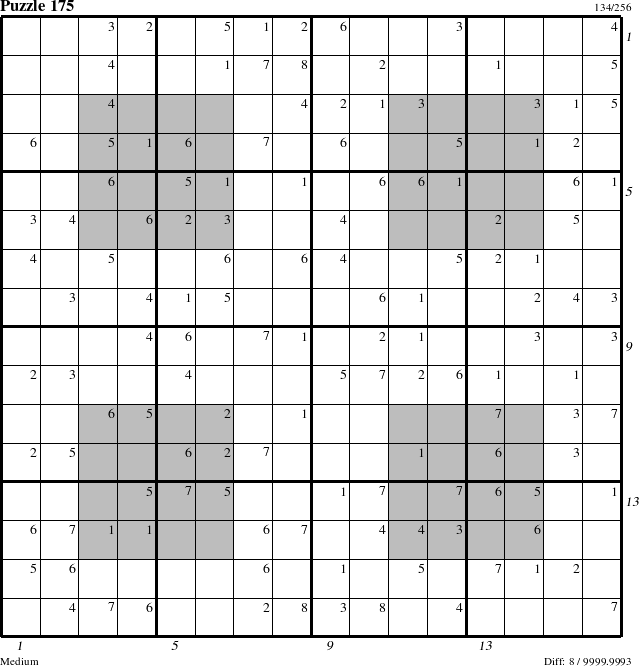 Step-by-Step Instructions for Puzzle 175 with all 8 steps marked