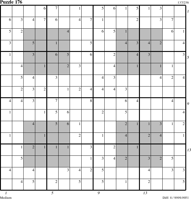 Step-by-Step Instructions for Puzzle 176 with all 8 steps marked