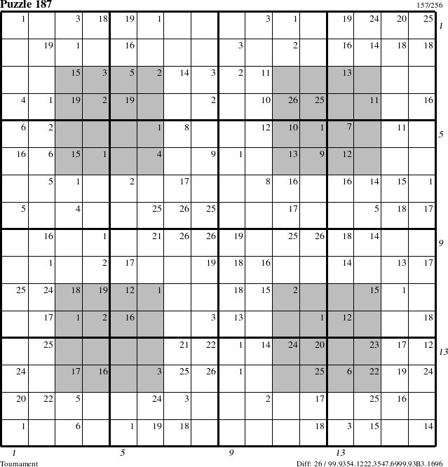 Step-by-Step Instructions for Puzzle 187 with all 26 steps marked