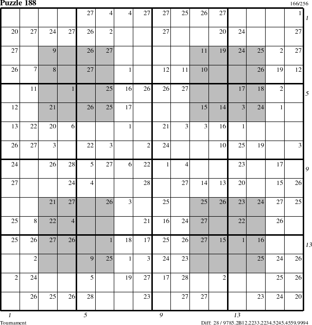 Step-by-Step Instructions for Puzzle 188 with all 28 steps marked