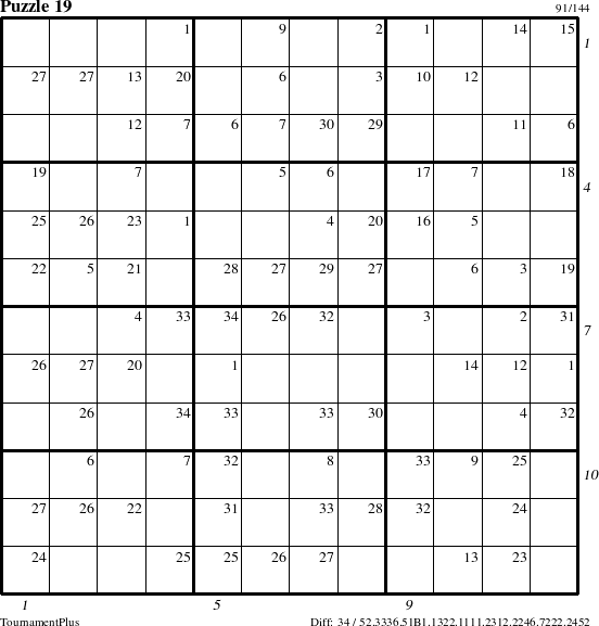 Step-by-Step Instructions for Puzzle 19 with all 34 steps marked