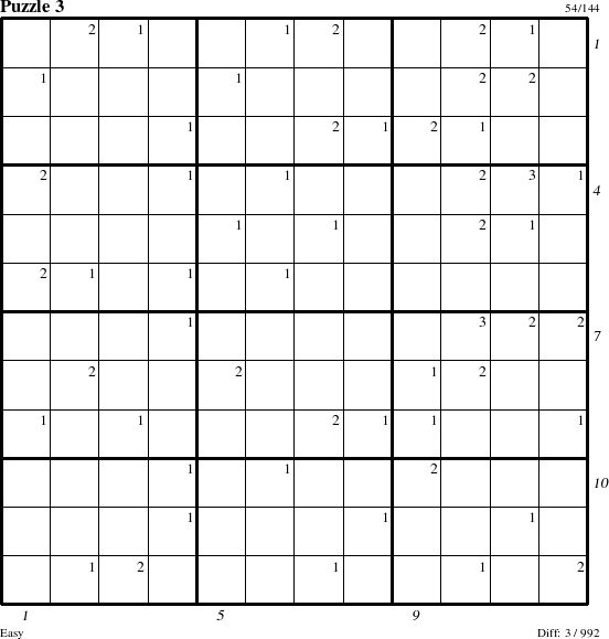 Step-by-Step Instructions for Puzzle 3 with all 3 steps marked