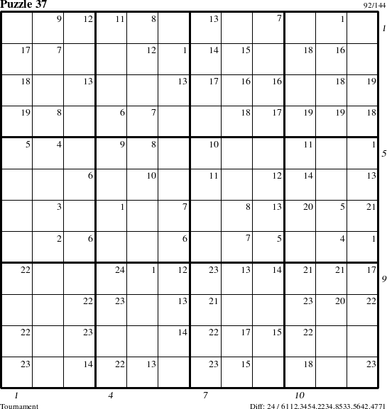 Step-by-Step Instructions for Puzzle 37 with all 24 steps marked