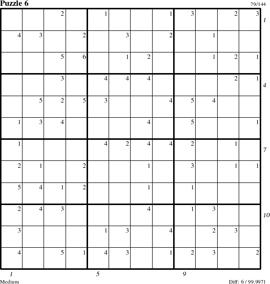 Step-by-Step Instructions for Puzzle 6 with all 6 steps marked