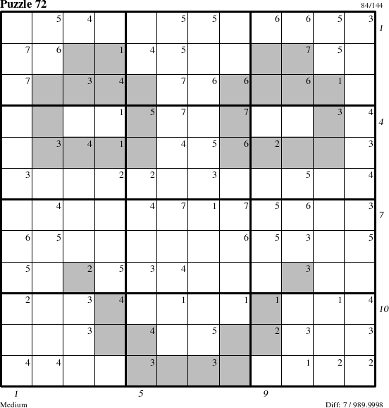 Step-by-Step Instructions for Puzzle 72 with all 7 steps marked