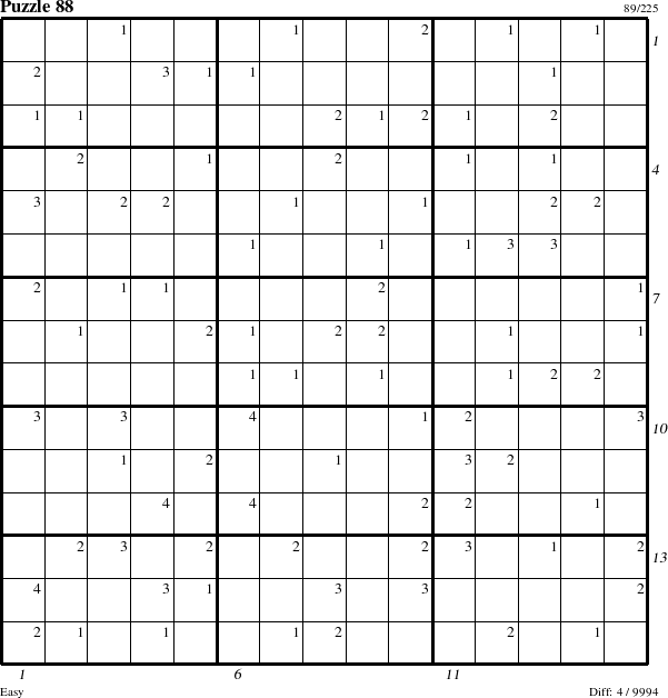 Step-by-Step Instructions for Puzzle 88 with all 4 steps marked